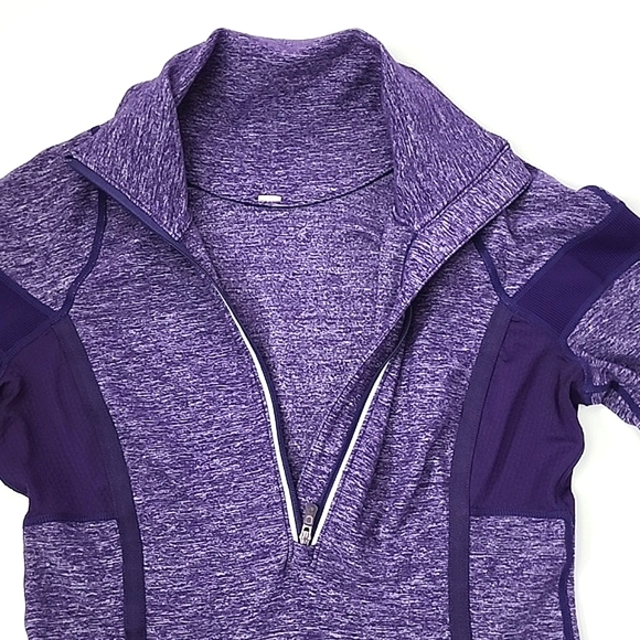 Lululemon Run Inspire Pullover 1/2 Zip Heather Lolo Purple Long Sleeve Size 6 - Picture 10 of 14